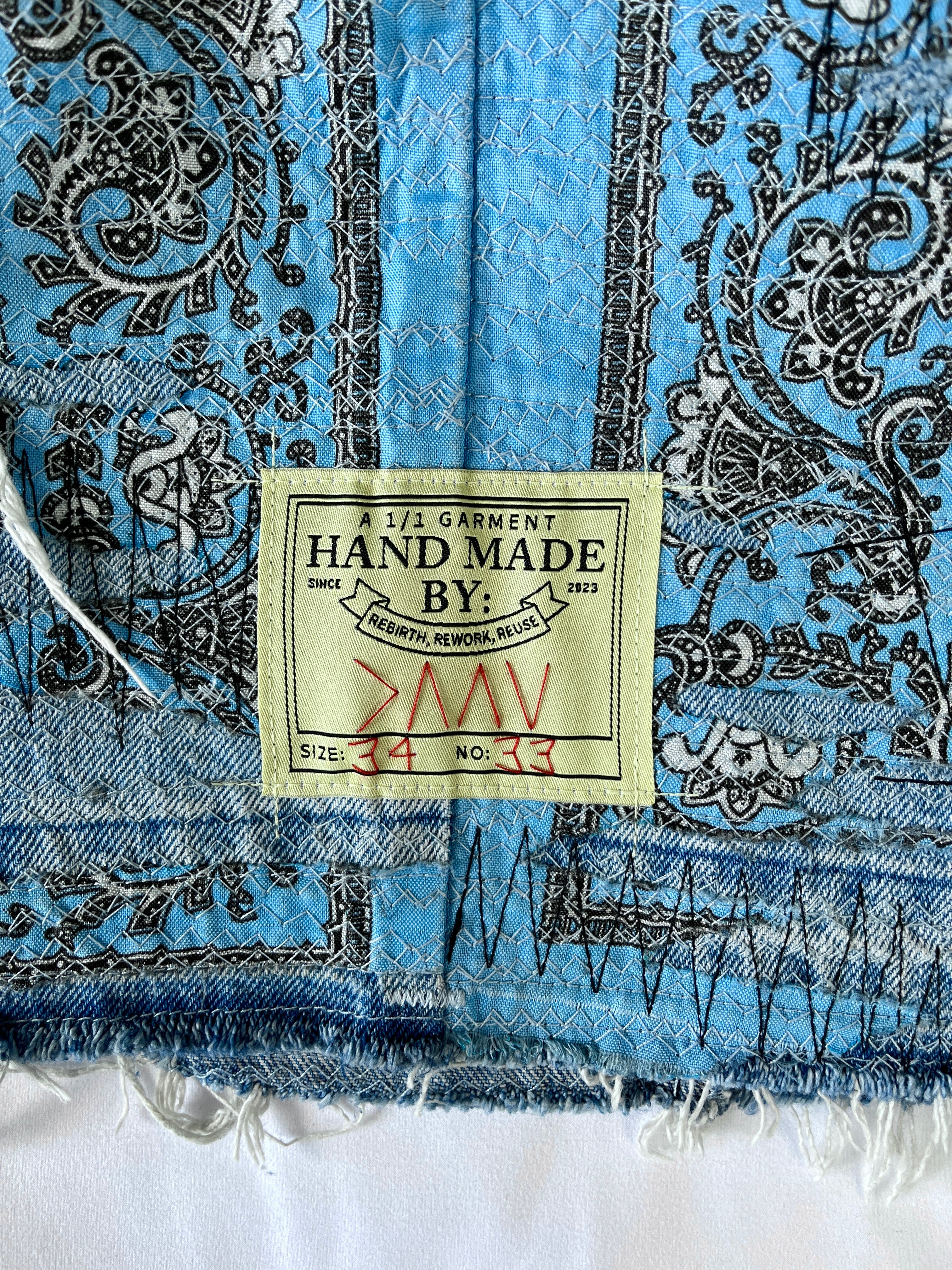 #33 Distressed Bandana Denim