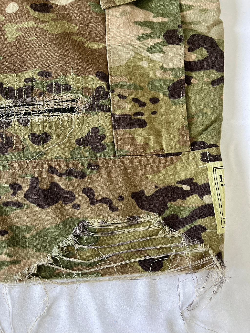 Distressed Camo Cargo