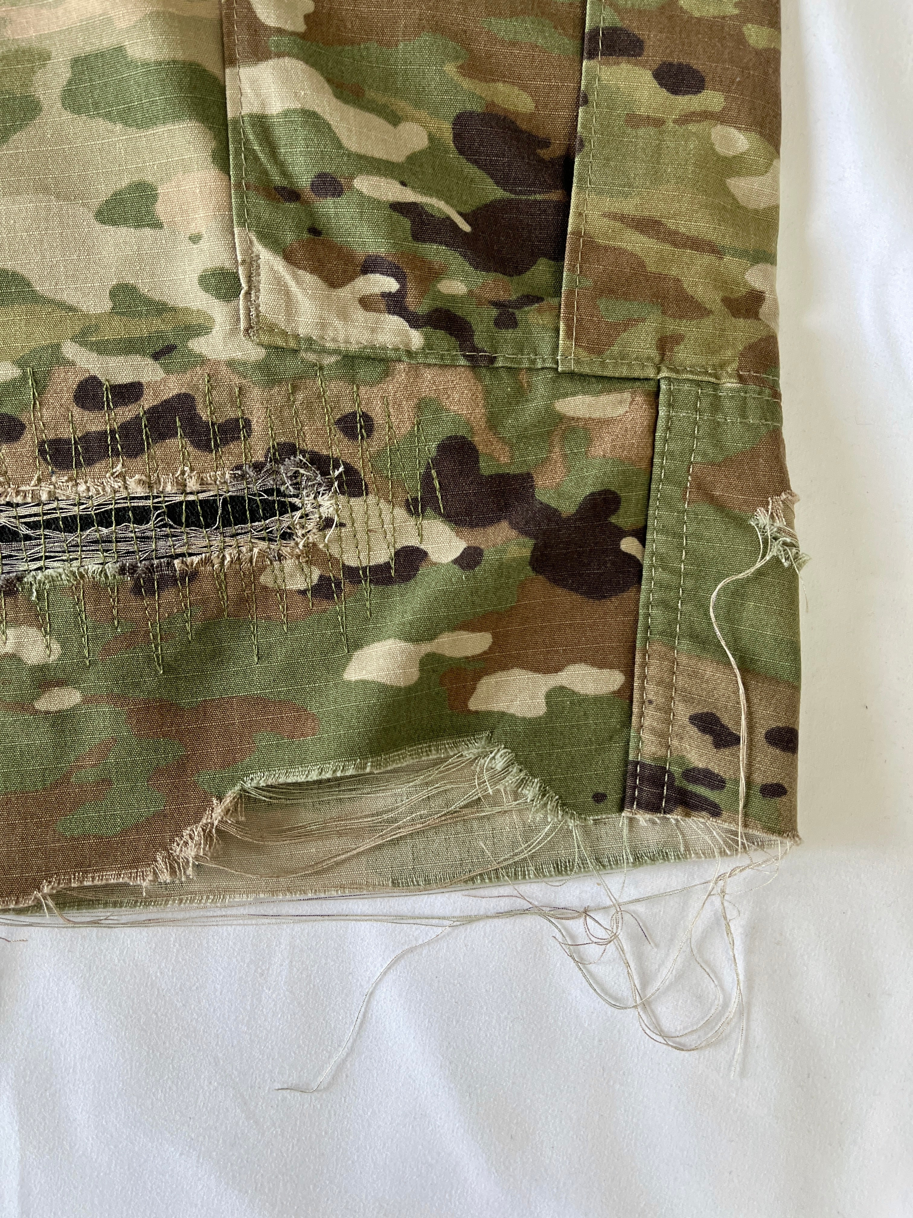 #47 Distressed Camo Cargo